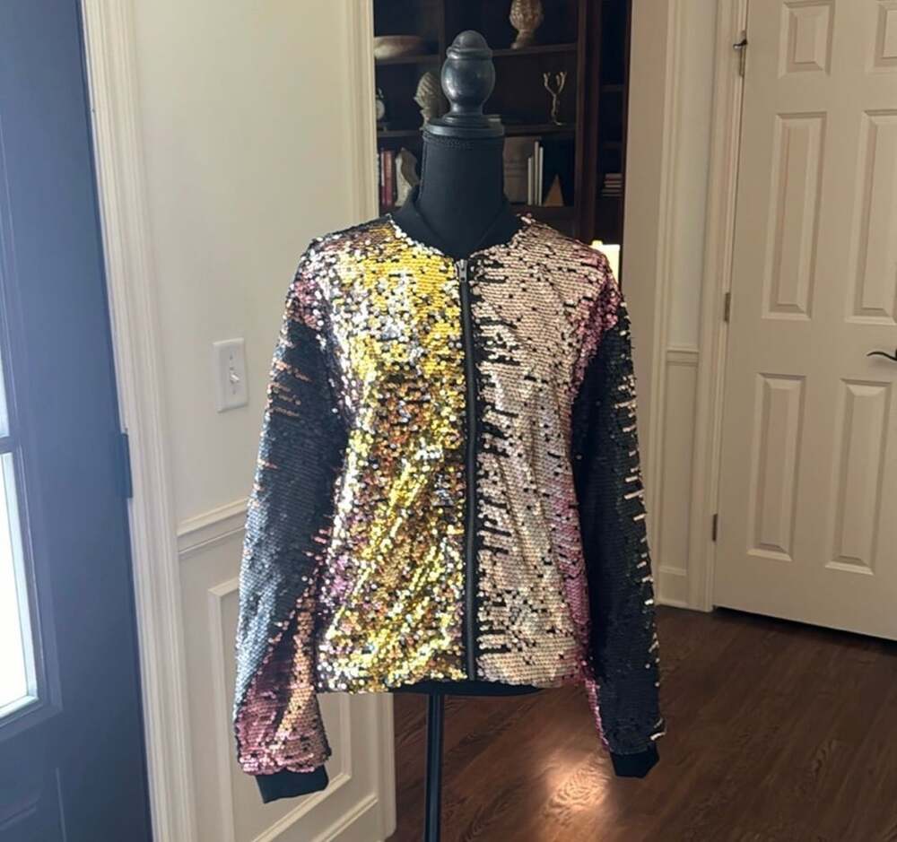 GeeGee Sequin Bomber Jacket Multicolor (y)